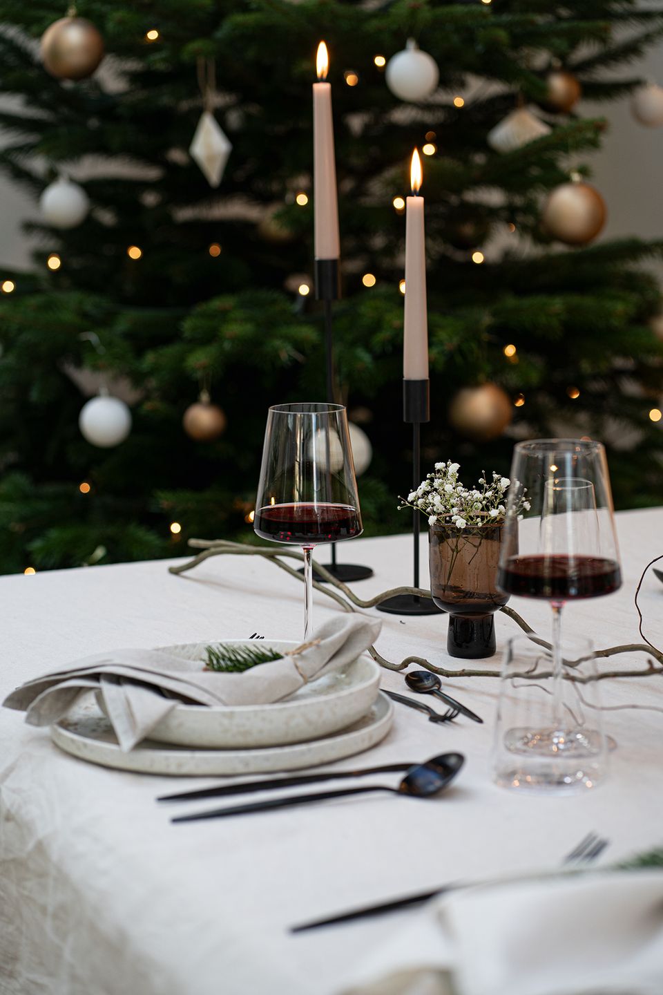 decorated dining table